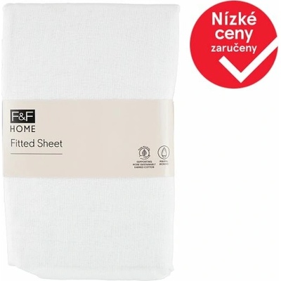 F&F Home White napínací prostěradlo 100x200x25