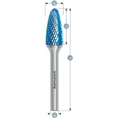 Karnasch Professional Tools HP-3 klenutá technická fréza se zaoblenými hranami povlakovaná - 11.5051-035