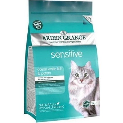 Arden Grange Cat Sensitive Ocean White Fish and brambory grain free 2 kg