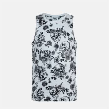Firetrap Men's All Over Print Muscle Vest - Ecru