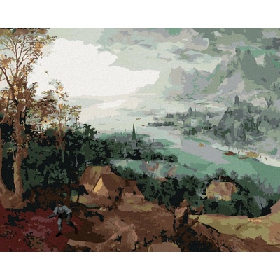 Zuty Malování Podle Čísel Krajina S Rozsévačem Pieter Bruegel 80 x 100 cm Plátno Rám