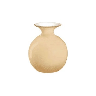 Váza ELIOT opálovo biela jantár H15 cm