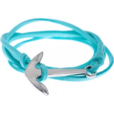 Bangles kotva & azurová semišová šňůrka 2497