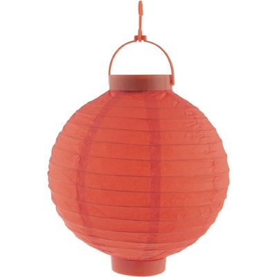 Lampion se světlem 20 cm, červená