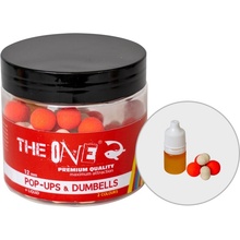 The One Plávajúce Boilies Pop-Up + Liquid 50g 12mm + 12 x 8mm + 3ml Red Jahoda, Korenistá Klobása