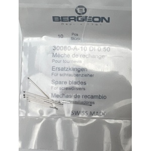 Bergeon Набор резервни остриета за отвертки Bergeon 30080-A-10 DI 0.50 мм, 10 бр