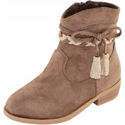 Kotníkové boty dětské kovbojské boty se zapínáním na zip