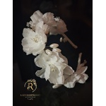 Radi handmade Елегантна диадема с бели цветя и перли (1021)