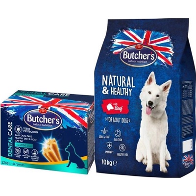 Butcher's Natural&Healthy DogDry s hovädzím mäsom 10 kg