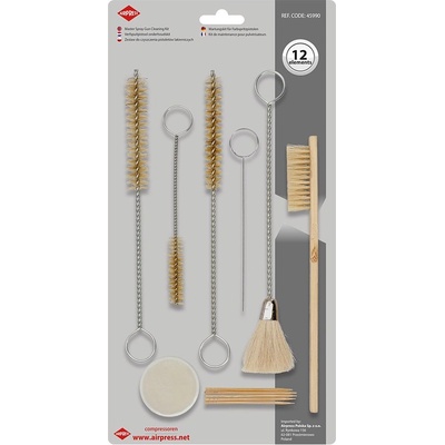 Airpress Комплект за почистване на пистолет за пръскане (12 части) pn-014 45990 (45990)