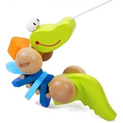 Classic World Дървено крокодилче за дърпане
