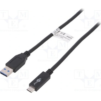Goobay 41073 USB 3.1, USB A vidlice, USB C vidlice, 0,5m, černý