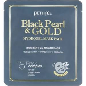 Petitfee Black Pearl & Gold Hydrogel Mask Pack - Хидрогел маска за лице с черен перли и злато 1бр/32мл