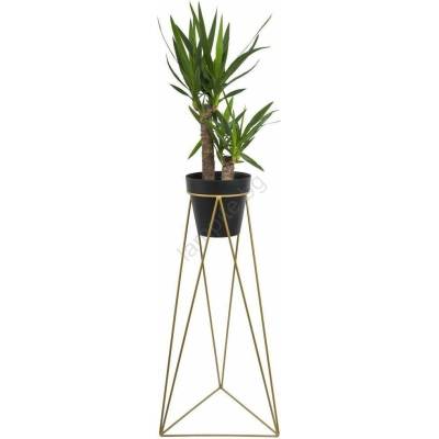 HowHomely Стойка за саксия TRIANGL 90x50 см златист (DD0039)