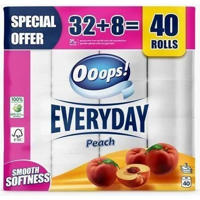 OOOPS Everyday broskev 3-vrstvý 40 ks