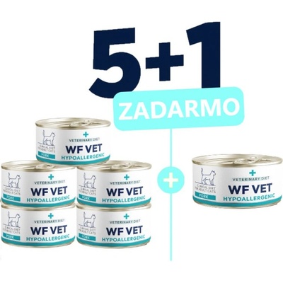 WF VET Hypoalergénne krmivo pre mačky s bravčovým mäsom 6x85 g