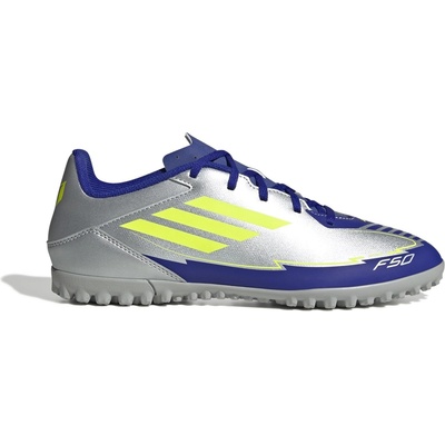 Adidas Футболни стоножки Adidas F50 Adults Club Astro Turf Football Boots - Silver/Blue