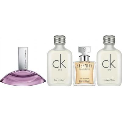 Calvin Klein miniatury Calvin Klein Euphoria EDP 4 ml + Eternity EDP 5 ml + CK One EDT 2 x 10 ml