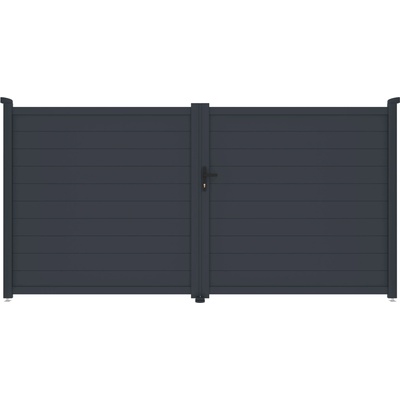 Brána G21 Orlando 350x173 cm dvoukřídlá, antracitová (G21-BAORL-173) – Hledejceny.cz