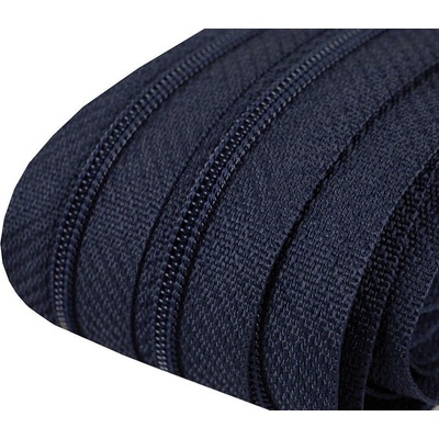 Pro Háčkování Zip spirálový 3 mm metráž - tmavě modrá 5 m