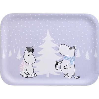 Moomin Podnos Snowfall 27x20cm fialový