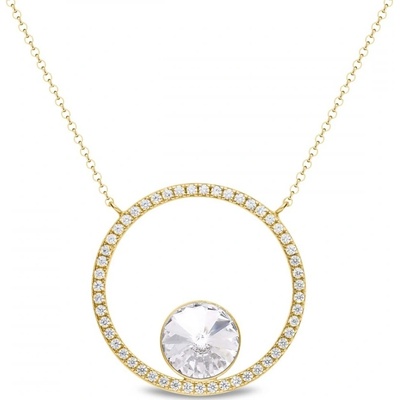 Spark Stříbrný pozlacený čirý se Swarovski elements orbita NCDG1122SS47C Krystal