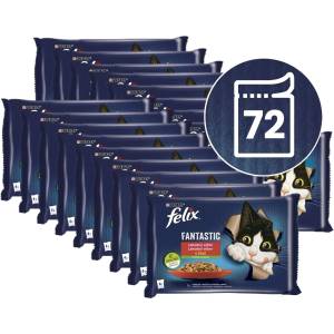 FELIX Капсули FELIX Fantastic, вкусен избор с зеленчуци в желе 72 x 85 г