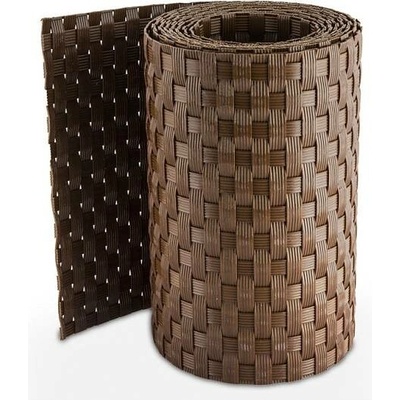 Ratanový plotový stínící pás - hnědá, 19cm x 2,55m (Stínící pás na zastínění plotových panelů, rozměr balení 19x255cm)