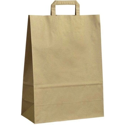 Papírová taška hnědá ExtraKRAFT 320x140x420 mm s plochým uchem