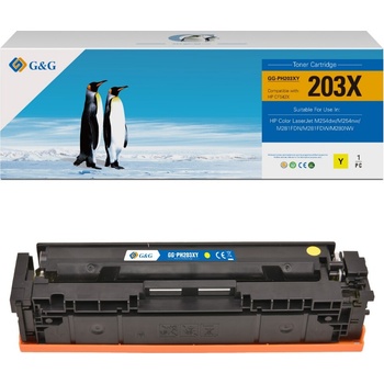 Compatible Тонер касета за HP 203X Yellow - CF542X - NT-PH203XY - G&G (NT-PH203XY)