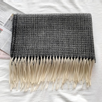 HARAHU Шал EL-11954 - Сивa / Черна KP11954 (EL-11954)