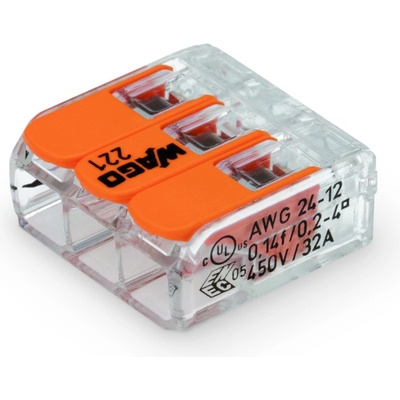 WAGO svorka 3x 0,14-4mm2