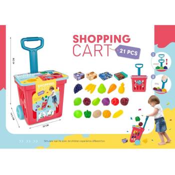 Image 1 of Armtoys ДЕТСКА КОШНИЦА ЗА ПАЗАРУВАНЕ С ПЛОДОВЕ 21 ЧАСТИ