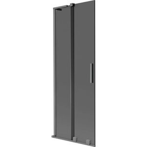 Mexen Velar L параван за вана, 2-крила, плъзгащ се 70 x 150 см, графит, gun metal - 896-070-003-41-95 (896-070-003-41-95)