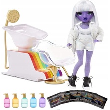 Sada Rainbow High s kadeřnickým salonem a vícebarevnou plastovou panenkou