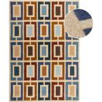 Flair Rugs Ръчно изработен вълнен килим в син и оранжев цвят 160x230 cm Retro Blocks - Flair Rugs (503119376493)