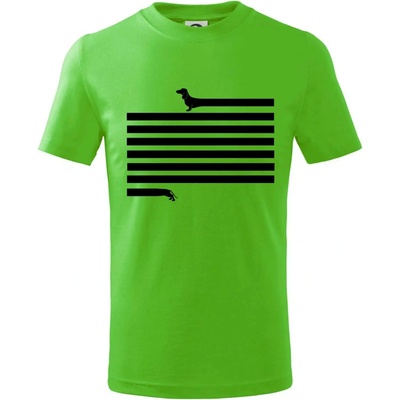 Jazvečík dlhý tričko detské Apple Green