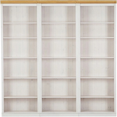 Biela knižnica z borovicového dreva 222x223 cm Anita – Støraa