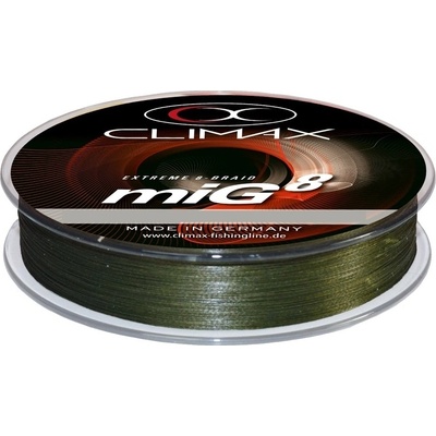 Climax Šňůra miG 8 Braid Olive SB 135m 0,16mm 15,9kg