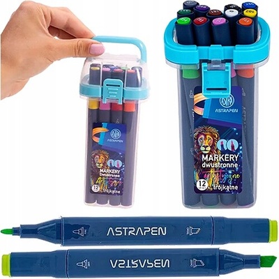 Astra Pen obojstranné umelecké fixky 12ks mix farieb 207023012