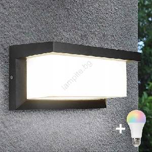 BOWI Димируемо LED RGBW външно стенно осветително тяло NEELY 1xE27/9W/230V IP54 антрацит (LEDBW0296D)