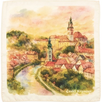Bubibubi Hodvábna vreckovka do saka Český Krumlov