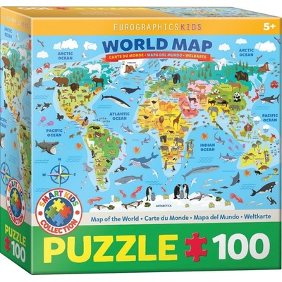 EUROGRAPHICS Ilustrovaná mapa světa 100 dielov