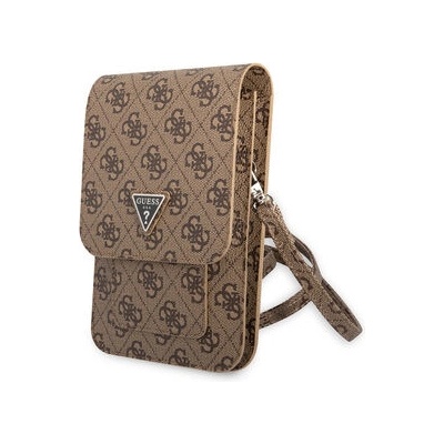 Púzdro Guess PU 4G Triangle Logo Phone Bag hnedé