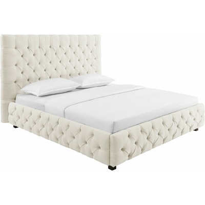 Bighome Paris Chesterfield lněná látka béžová