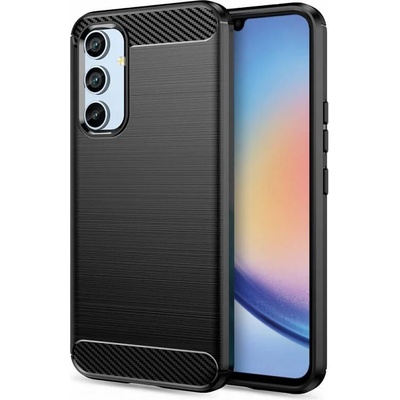 Tech-Protect Противоударен Калъф за Samsung A34 Premium Carbon Case, Tech-Protect Черен (9490713931387)