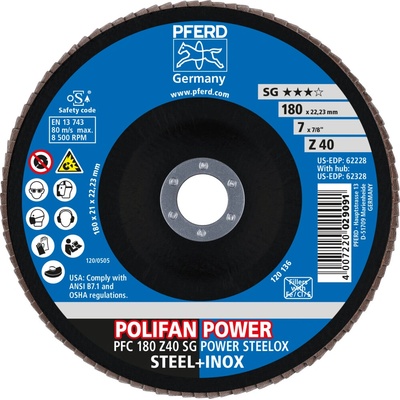 Pferd lamelový brúsny kotúč 180 mm Z40 67784185