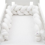 New Baby Предпазен борд за легло плитка New Baby Minka и Точки сиви (41329)