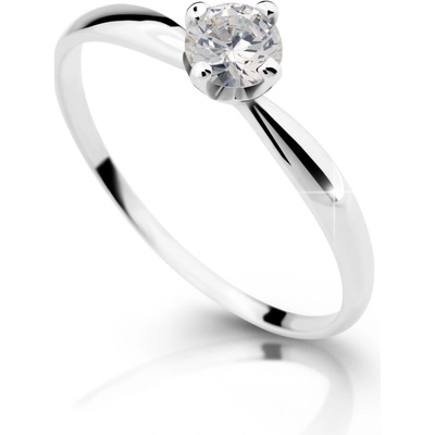Cutie Jewellery gold prsten se solitérním zirkonem Z6726 2365 ze zlata Bílá