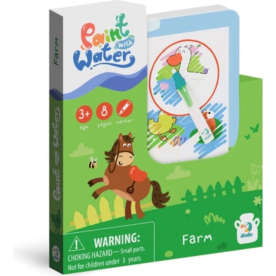 Teddies Kouzelné malování vodou Farma blok 8 listů štětec